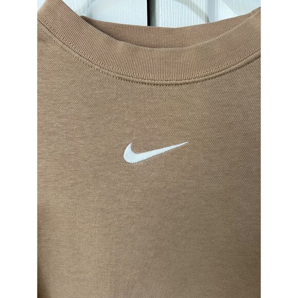 Nike Womens Oversized Tan Crewneck Sweatshirt XS - Picture 2 of 7